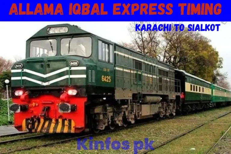 Allama Iqbal Express Train Timing / Schedule Up Down 2023 karachi To Sialkot