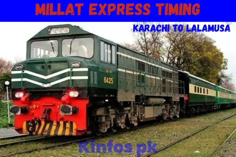 Millat Express Train Timing / Schedule Up Down 2023 karachi To Lalamusa