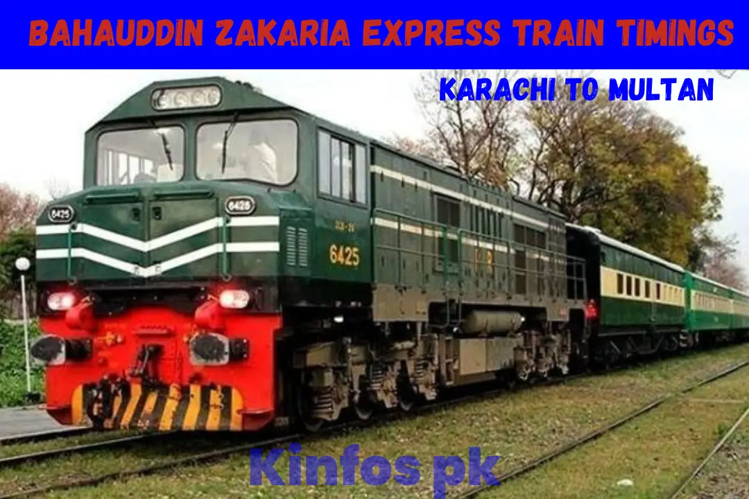 Bahauddin Zakaria Train Timing / Schedule Up Down 2023 karachi To Multan