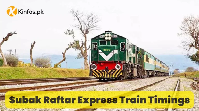 Lahore to Rawalpindi Subak Raftar Express Train Timings and Schedule for 2023